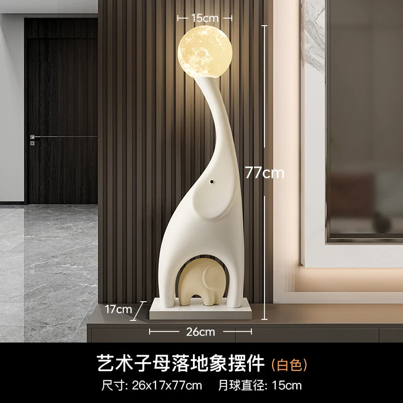 Home Decor Luminous Deer Statues Floor Decoration Living Room Animal Sculpture Ornaments Housewarming Gift Children's Room Decor