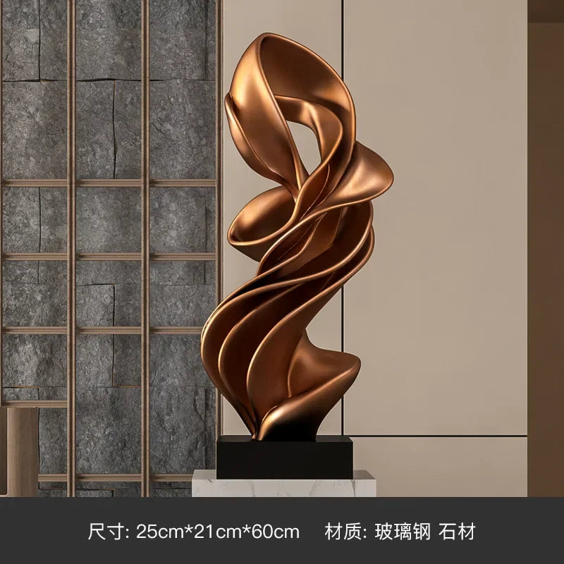 Home Decorations Modern Abstract Sculpture Ornaments Luxury Living Room Decor Accessories Handicrafts Floor Ceiling Art Decorati