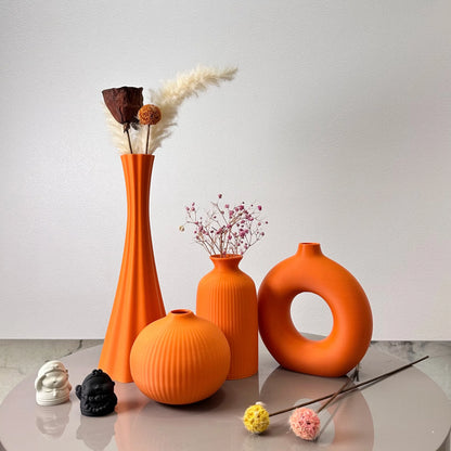 4 Piece Set of Bohemian Style Vases, Dried Flower Arrangement Vases, for Home Decoration Vases, Office Desktop Vase Ornaments, B