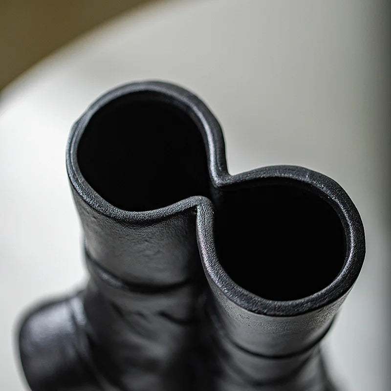 Ceramic Nordic Art Vase, Ballet Shoes Dancer Sculpture, Flower Vase, Room Flower Arrangement Crafts, Home Decoration Accessories