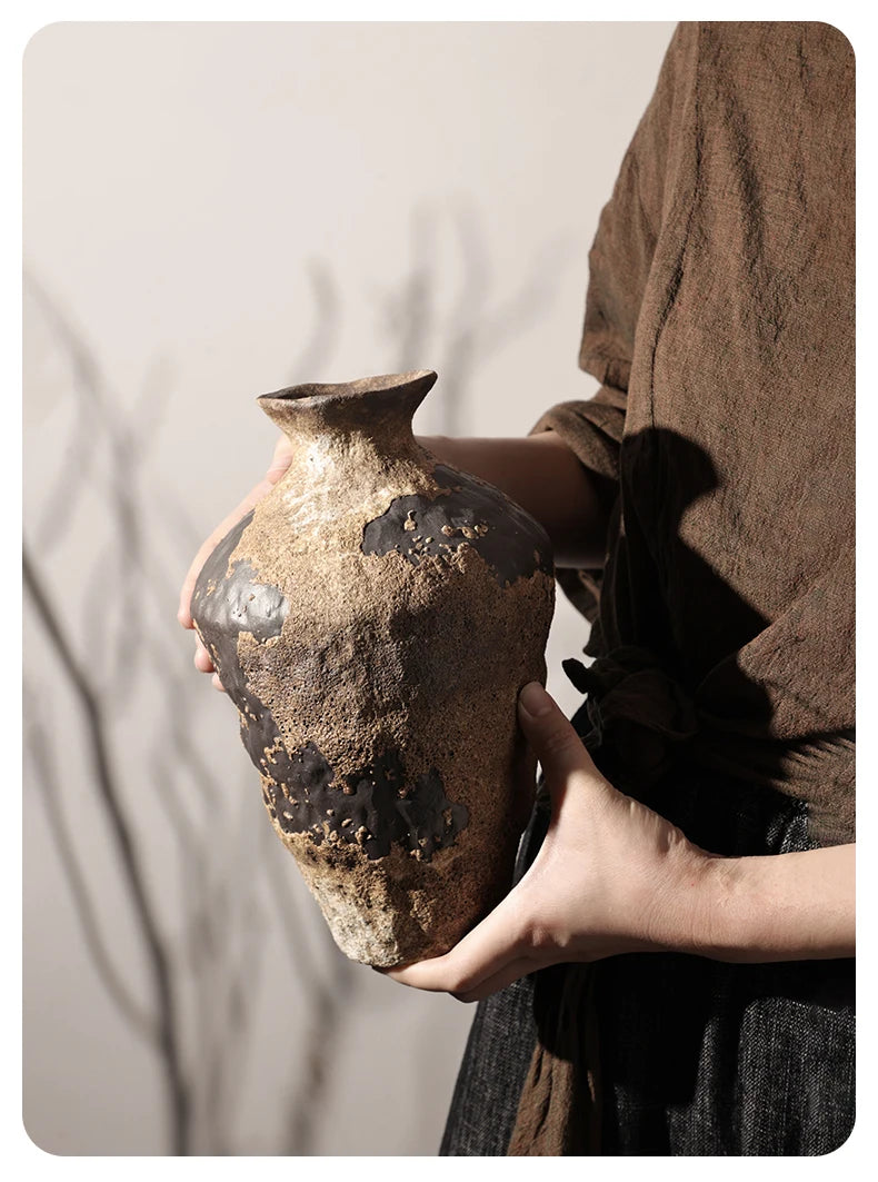 BHM Cerc Flower Vase Chic mat Sle Living Room Decorative Accories Dried Flower Holder Large Belly ape Home D...