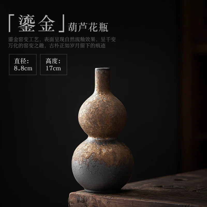 Creative Ceramic Dry Flower Vase, Flower Arrangement, Living Room, Coarse Pottery, Table Decoration, Vases for Flowers