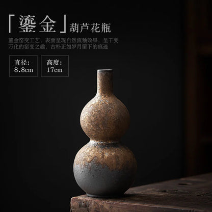 Creative Ceramic Dry Flower Vase, Flower Arrangement, Living Room, Coarse Pottery, Table Decoration, Vases for Flowers