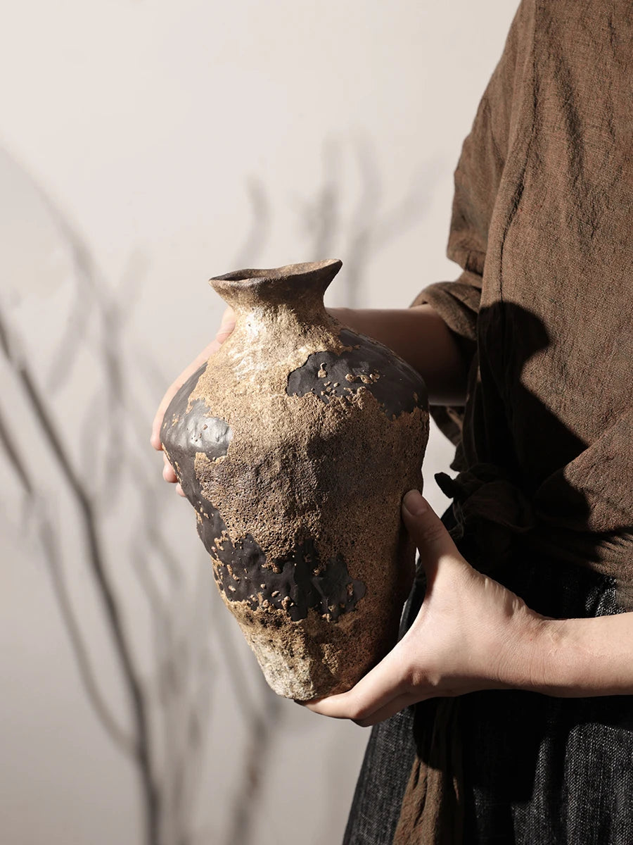 BHM Cerc Flower Vase Chic mat Sle Living Room Decorative Accories Dried Flower Holder Large Belly ape Home D...