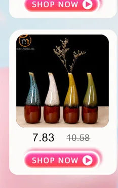 Creative Ceramic Dry Flower Vase, Flower Arrangement, Living Room, Coarse Pottery, Table Decoration, Vases for Flowers