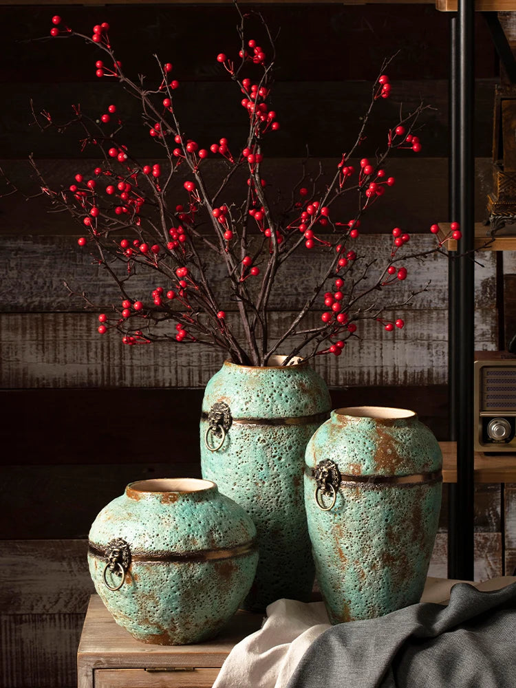 Home DecorClay Terracotta PotsVases Minimalist Living Room Decor AccessoriesVase OrnamentsHome VasesGifts