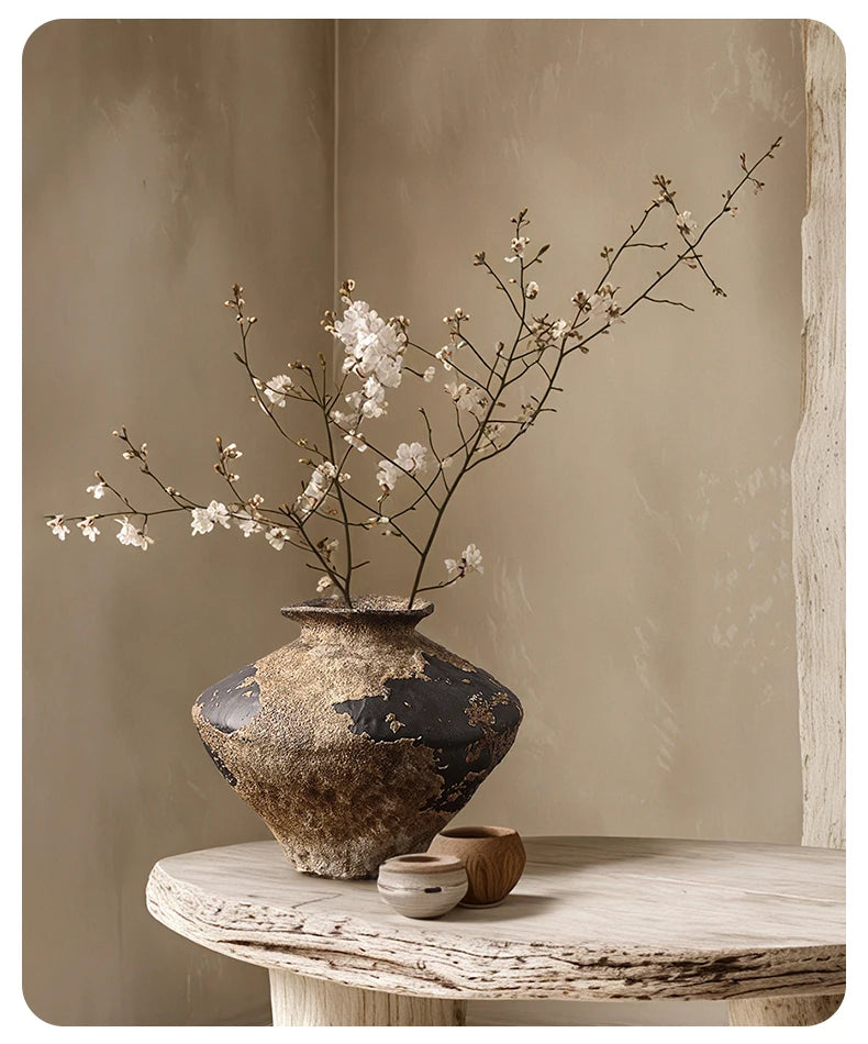 BHM Cerc Flower Vase Chic mat Sle Living Room Decorative Accories Dried Flower Holder Large Belly ape Home D...