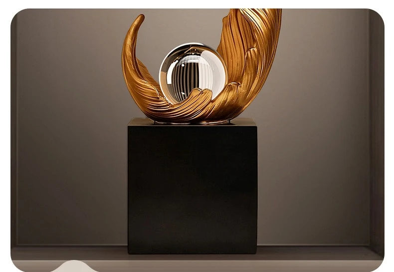 Living Room Resin Figurine Abstract Decorative Ornament Modern Room Creative Sculpture Home Decoration Valentine's Day Gift