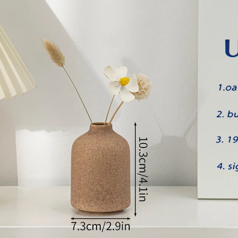 INS Ceramic Vase White Flower Pot Nordic Decorative Vase Dry Flower Vases for Home Living Room Desktop Decor ваза для цветов
