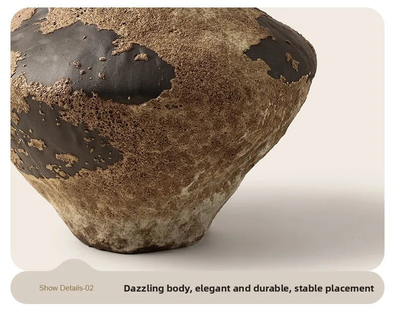 BHM Cerc Flower Vase Chic mat Sle Living Room Decorative Accories Dried Flower Holder Large Belly ape Home D...