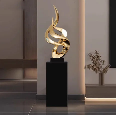 Luxury High-end Resin Electroplating Art Sculpture Decoration Home Room Statue Ornaments Office Hotel Lobby Furnishing Crafts