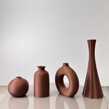 4 Piece Set of Bohemian Style Vases, Dried Flower Arrangement Vases, for Home Decoration Vases, Office Desktop Vase Ornaments, B