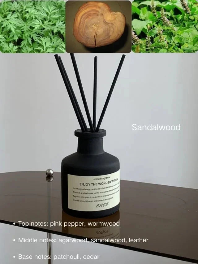 50ml Aromatherapy Essential Oil Flameless Freesia Jasmine Fragrance Oil with Reed Diffuser Stick Home Room Air Freshener Decor