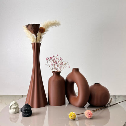 4 Piece Set of Bohemian Style Vases, Dried Flower Arrangement Vases, for Home Decoration Vases, Office Desktop Vase Ornaments, B