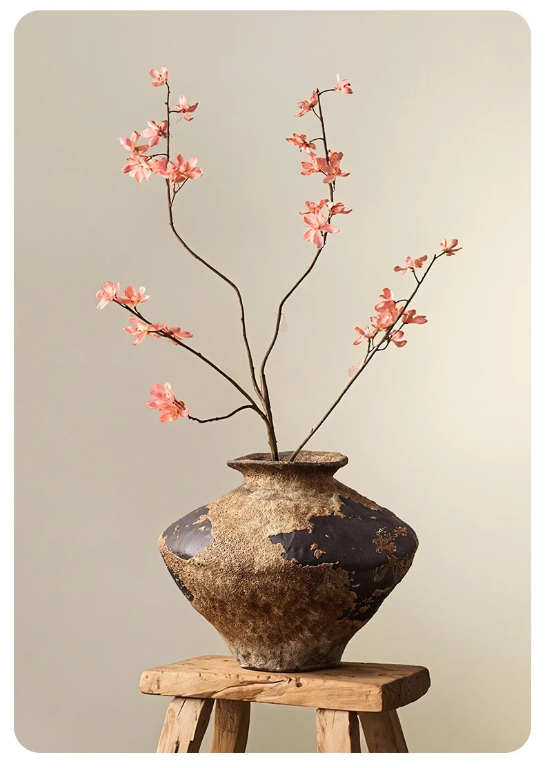 BHM Cerc Flower Vase Chic mat Sle Living Room Decorative Accories Dried Flower Holder Large Belly ape Home D...