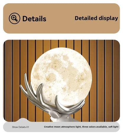 Home Decor Luminous Deer Statues Floor Decoration Living Room Animal Sculpture Ornaments Housewarming Gift Children's Room Decor