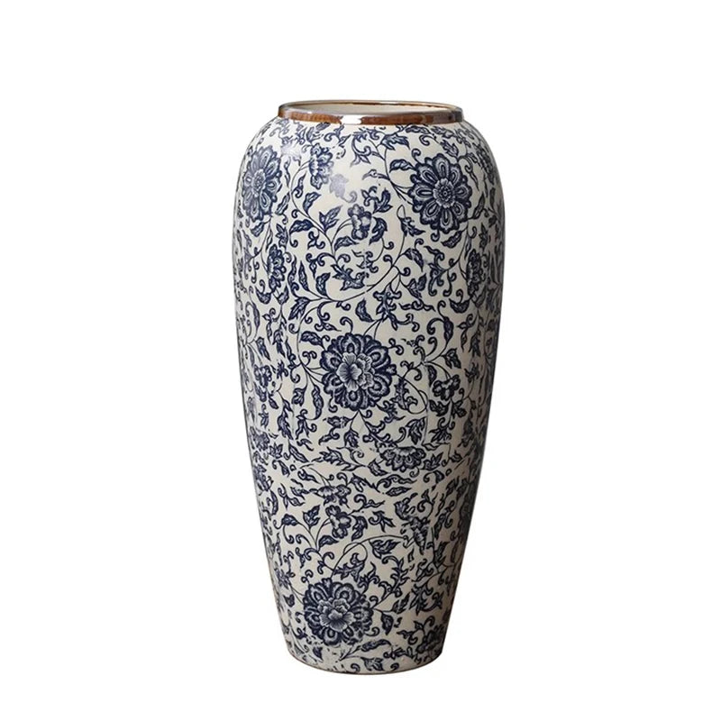 Jingdezhen-ceramic vase for home decoration, blue and white porcelain decoration