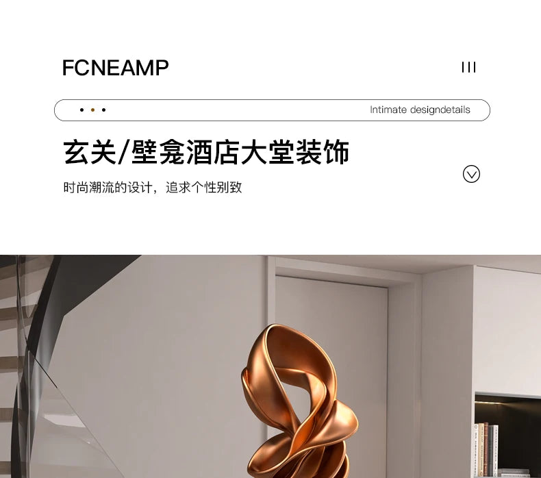 Home Decorations Modern Abstract Sculpture Ornaments Luxury Living Room Decor Accessories Handicrafts Floor Ceiling Art Decorati
