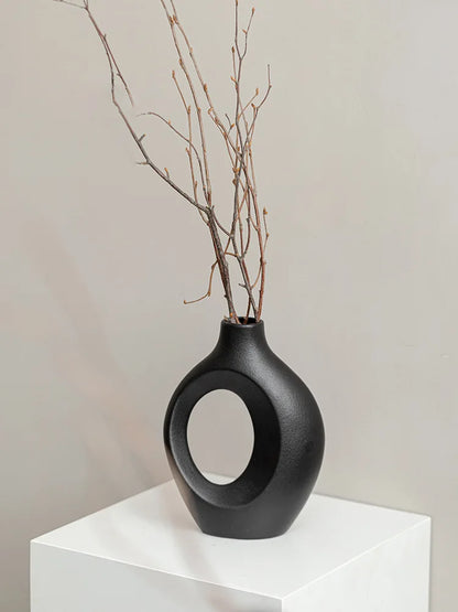 Hollow Cuddled Ceramic Vase, 2 for Modern Home Decoration