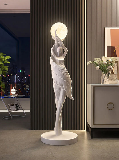 Home Decor Abstract Girl Statues Floor Decor Living Room Large Welcome Sculptures Artistic Ornaments Housewarming Gift Figurines