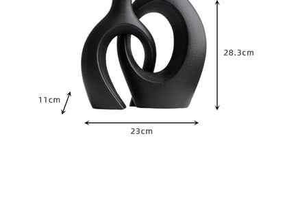 Hollow Cuddled Ceramic Vase, 2 for Modern Home Decoration